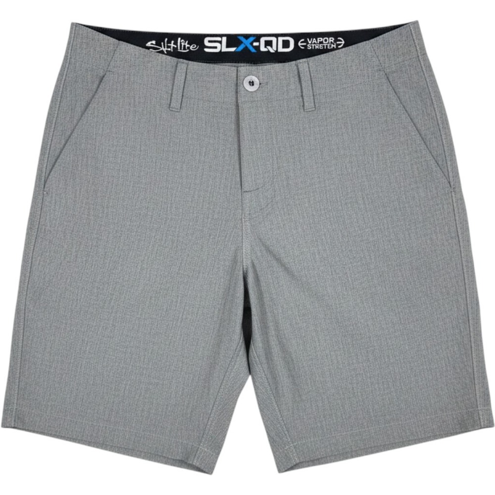 Salt Life SLX-QD Hybrid Shorts Mens 35 Grey Vapor Stretch Quick Dry Fishing